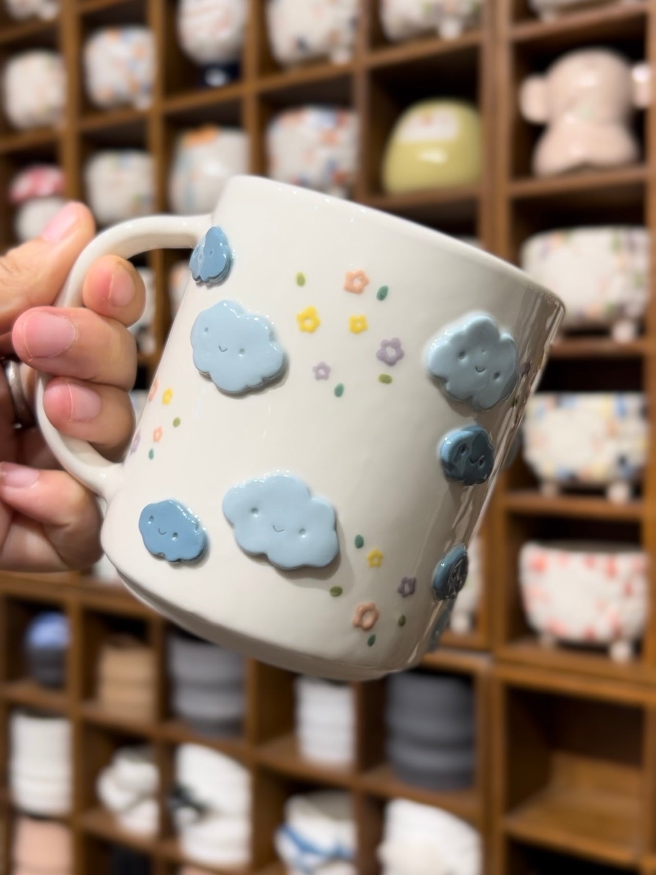 2 Pieces Ceramic Cloud Mug Cute Cup with Coaster 7oz Cute Ceramic Coff –  Apollo Tea Co